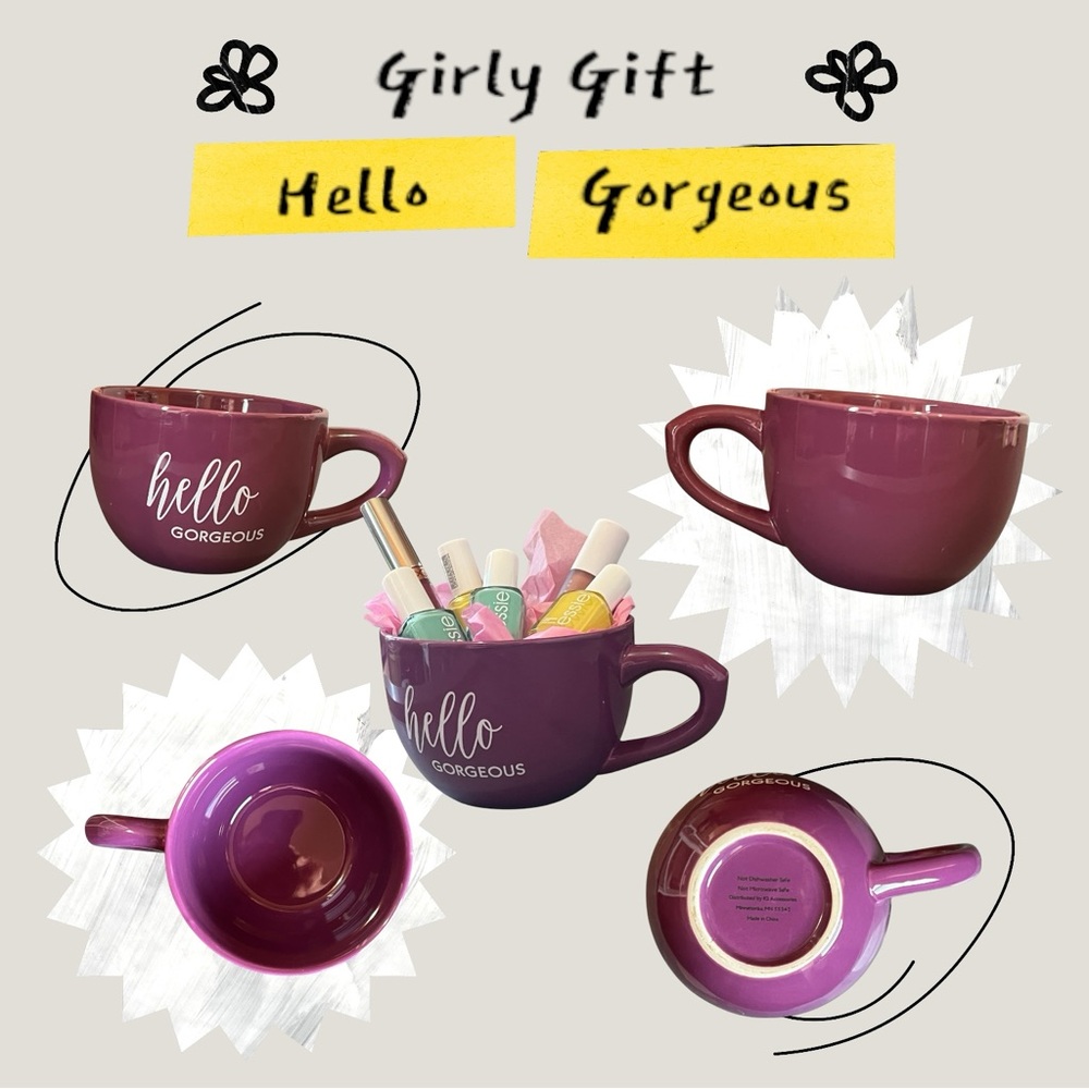 Purple Hello Gorgeous Oversized Mug